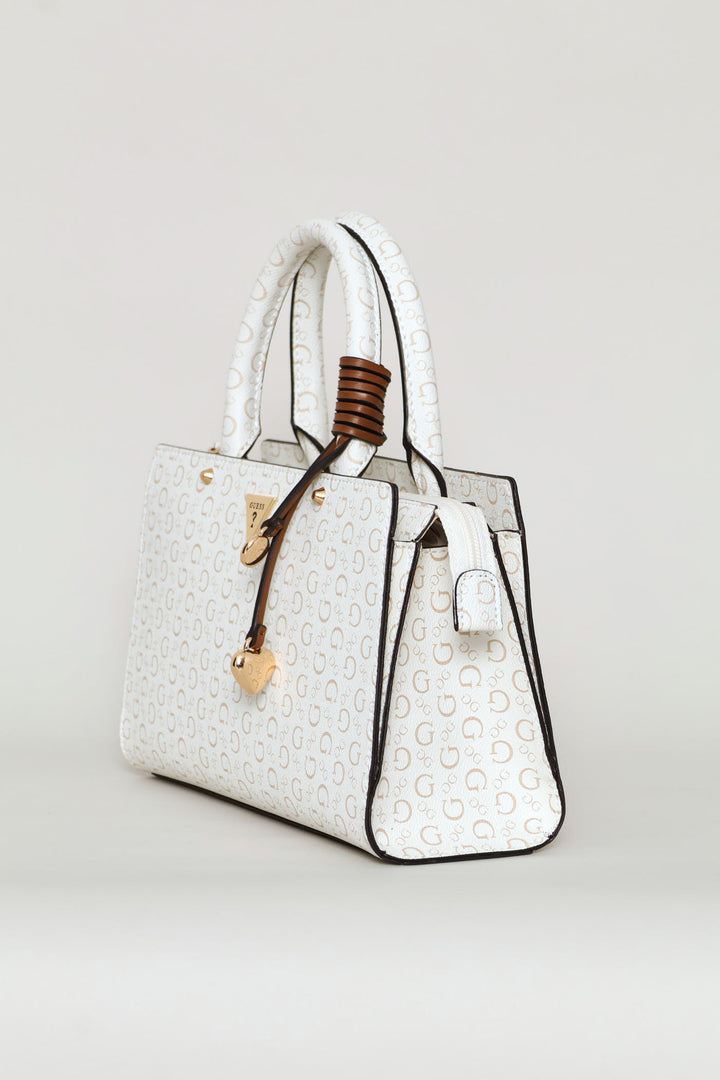Katy Satchel Bag - White