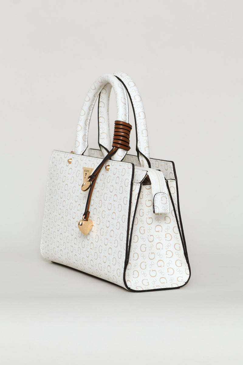 Katy Satchel Bag - White