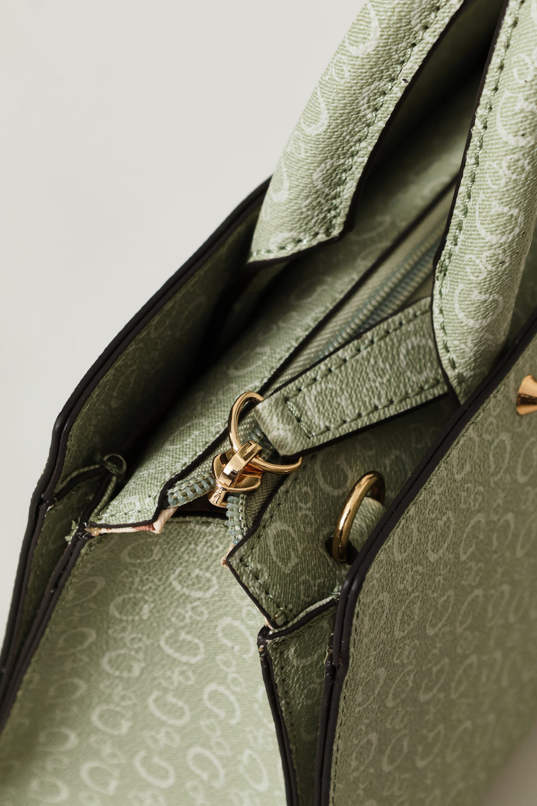 Katy Satchel Bag - Moss Green