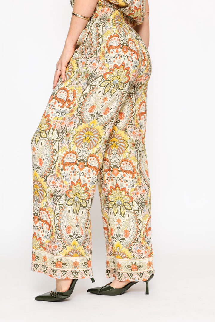 Paisley Print Shell Pant - Multi