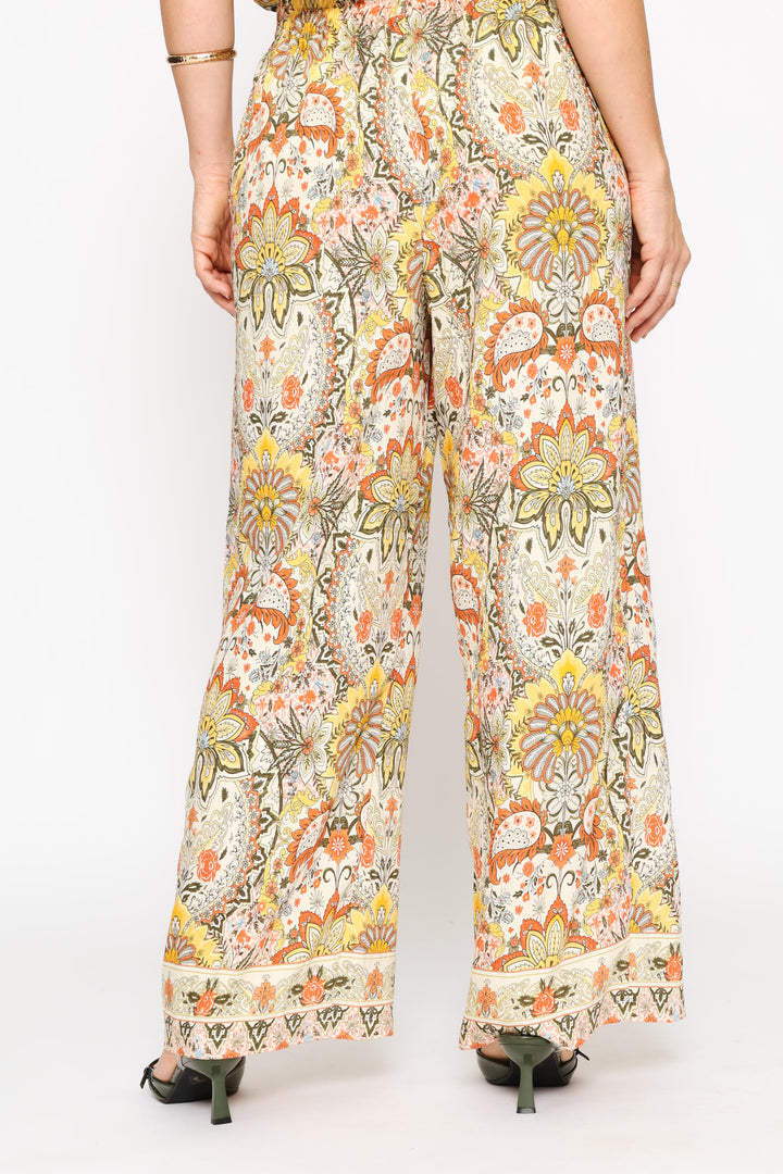 Paisley Print Shell Pant - Multi
