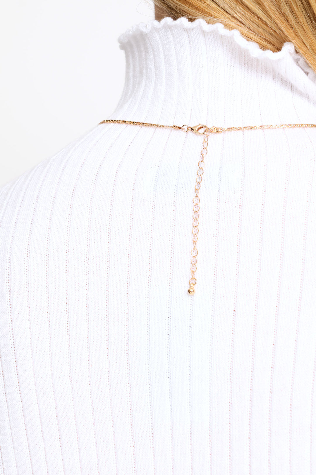 Double Layered Beaded Long Necklace - Gold
