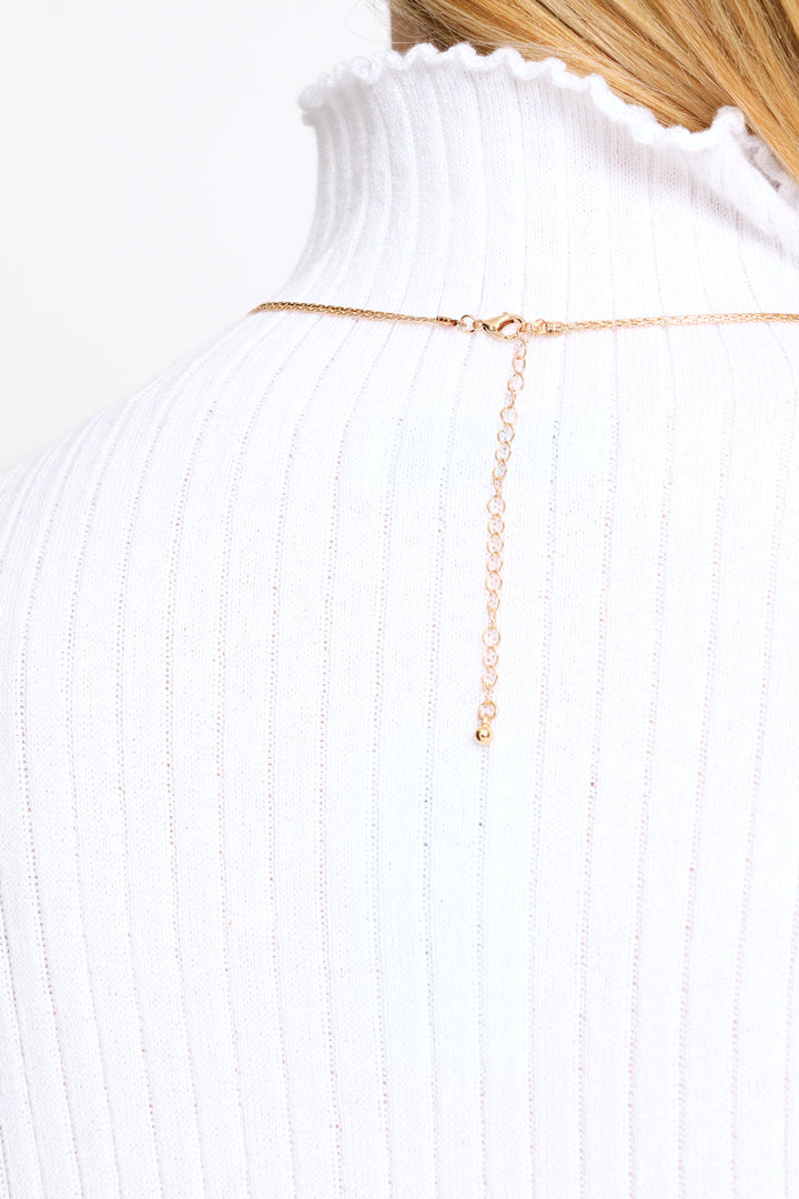 Double Layered Beaded Long Necklace - Gold