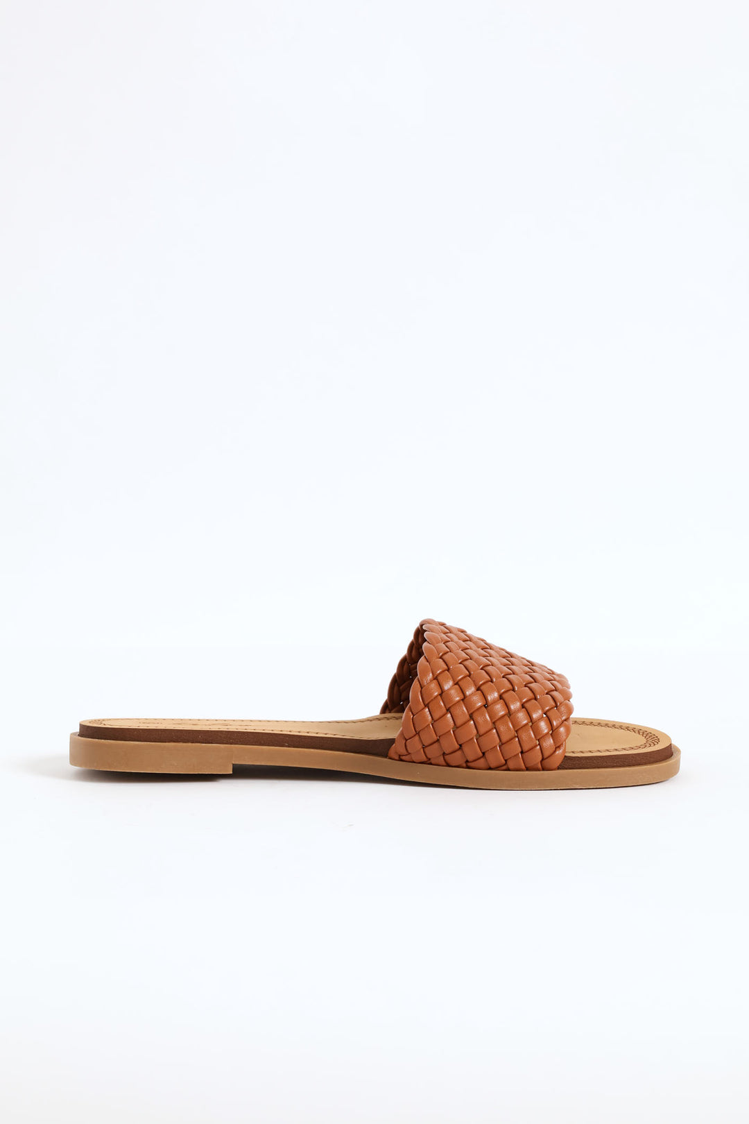Weaved Upper On Comfort Outsole Sandal - Tan