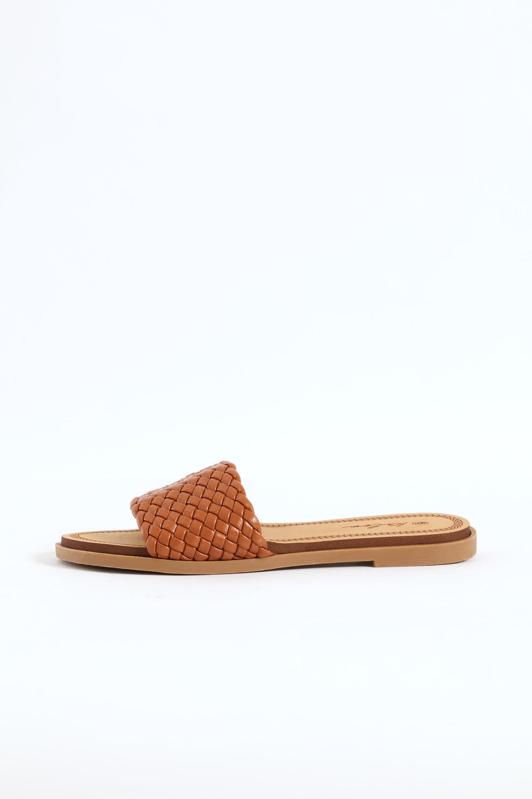 Weaved Upper On Comfort Outsole Sandal - Tan