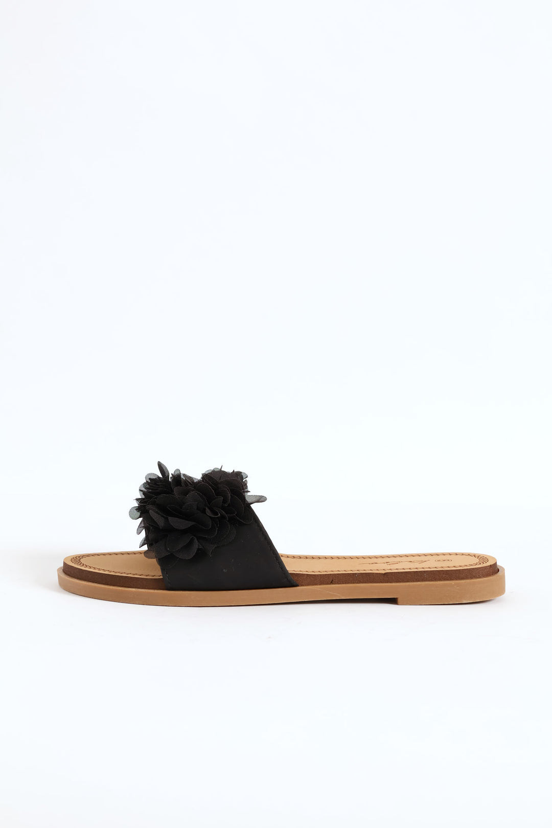 Floral Summer Sandal - Black