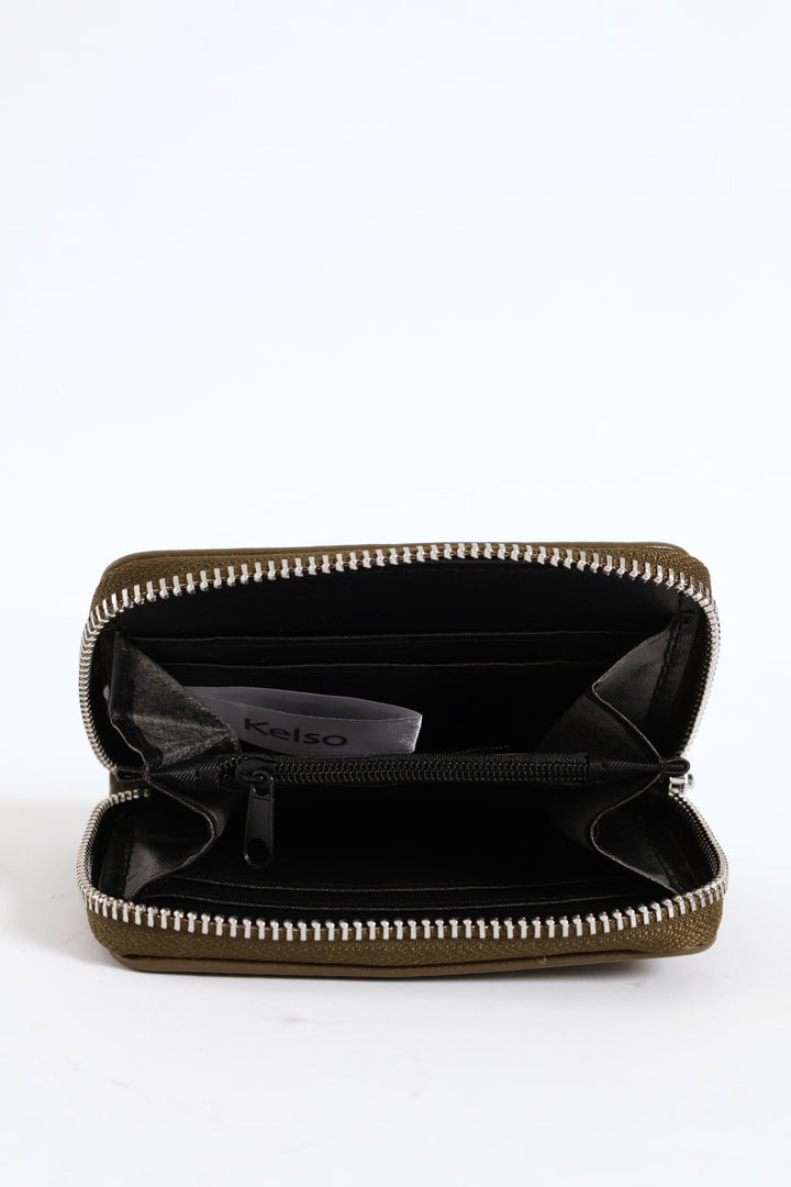 Small Zip Around Purse - Fatigue