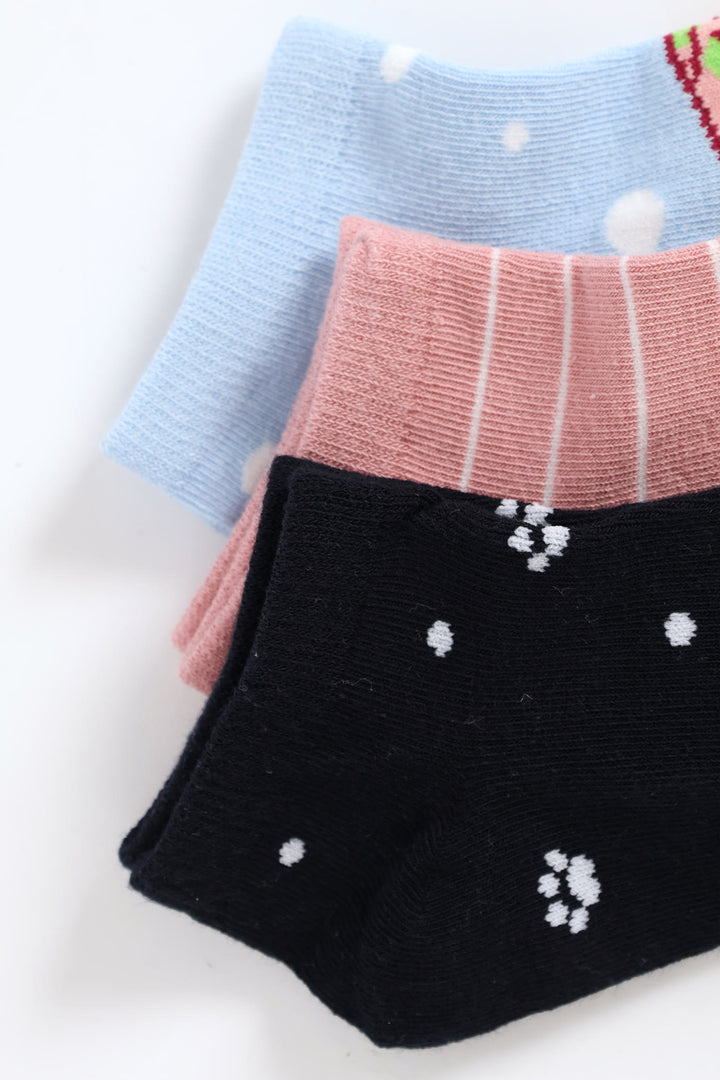 3 Pack Doggy Spa Day Low Cut Socks - Multi