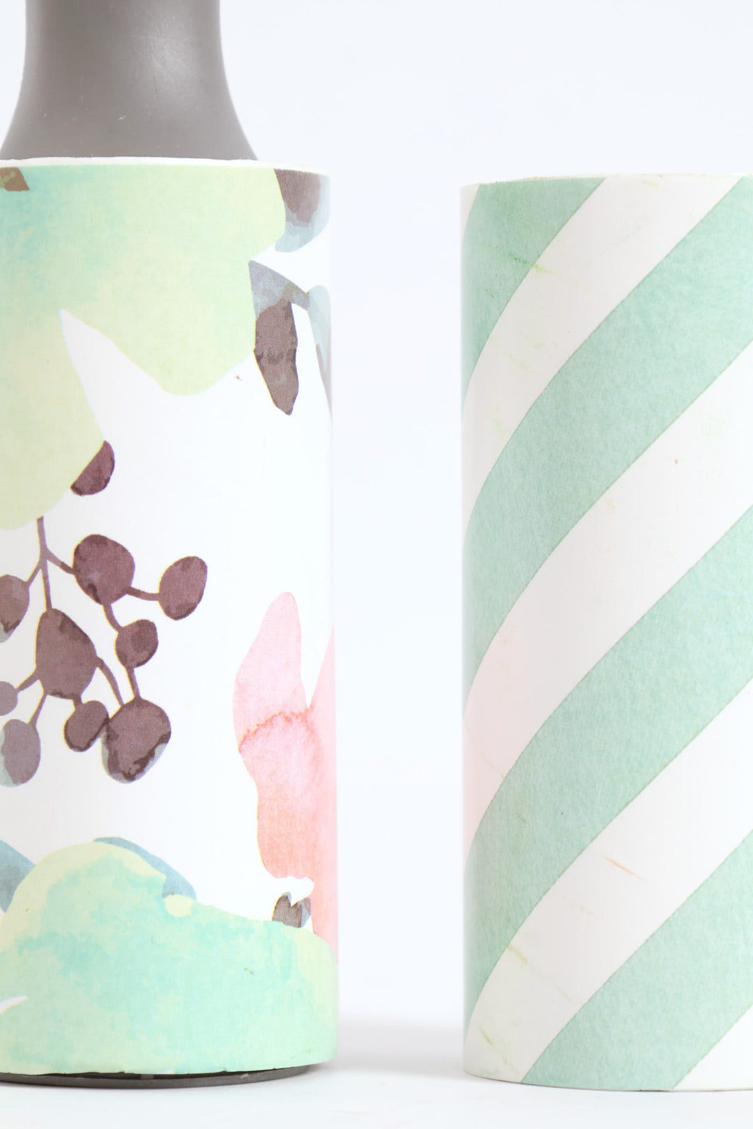 Floral & Stripe Lint Roller - Mint