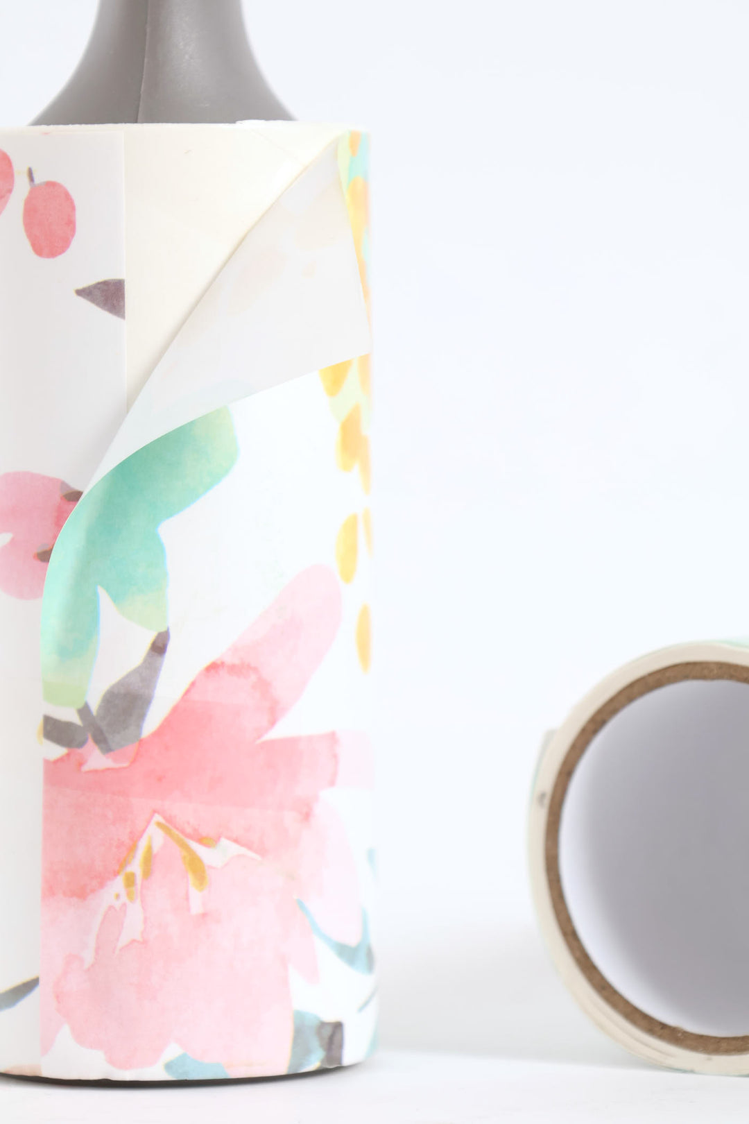 Floral & Stripe Lint Roller - Mint