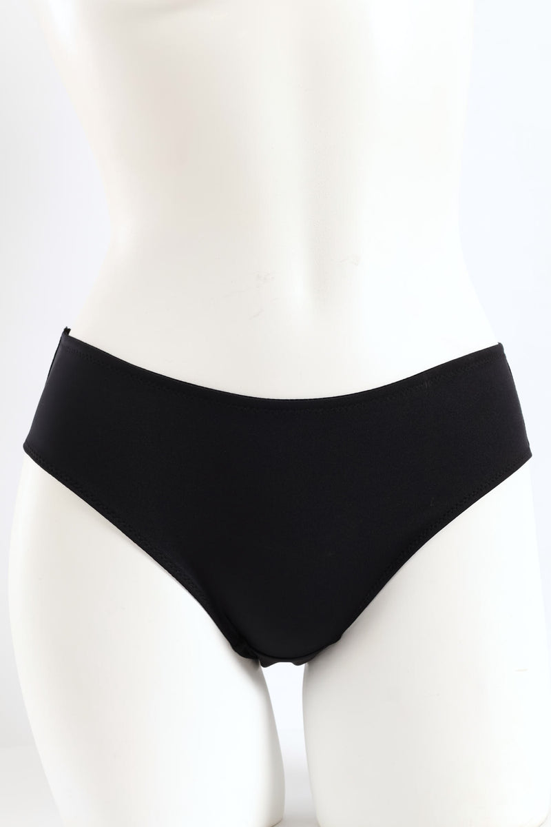 2 Pack Microfibre Midi Panties - Beige/Black