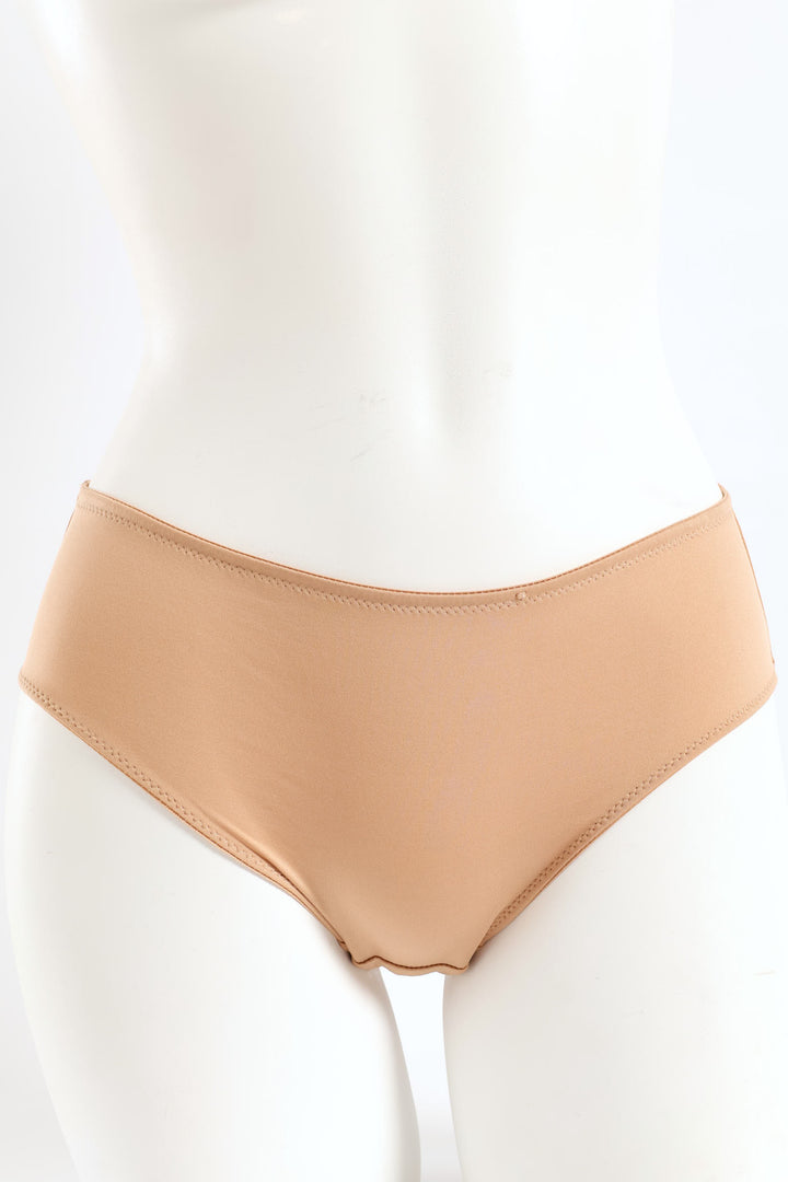 2 Pack Microfibre Midi Panties - Beige/Black