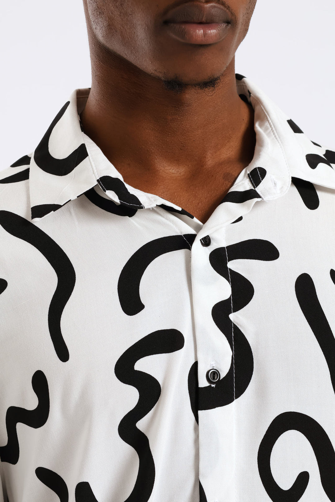 Print Viscose Shirt - White/Black