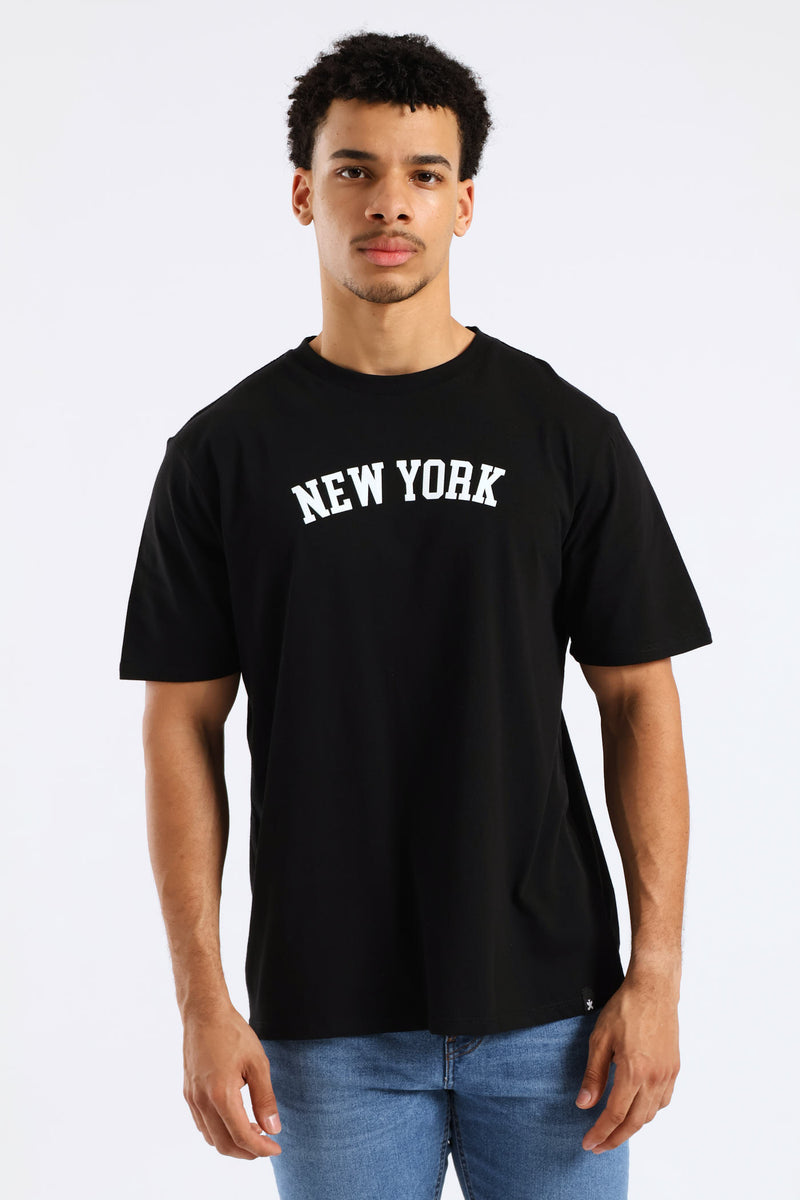 Basic New York Print Tee - Black