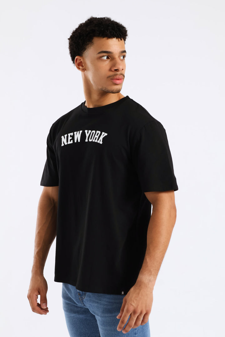 Basic New York Print Tee - Black