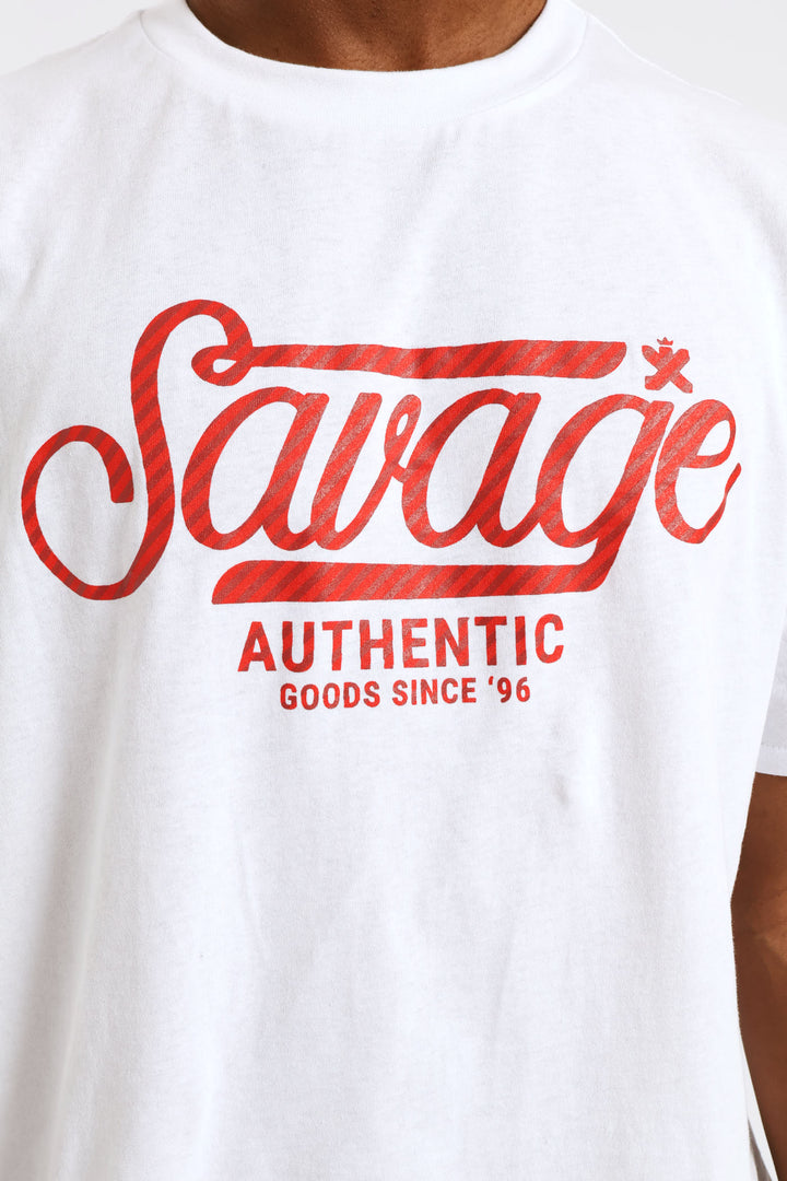 Ora Basic Print Tee - White