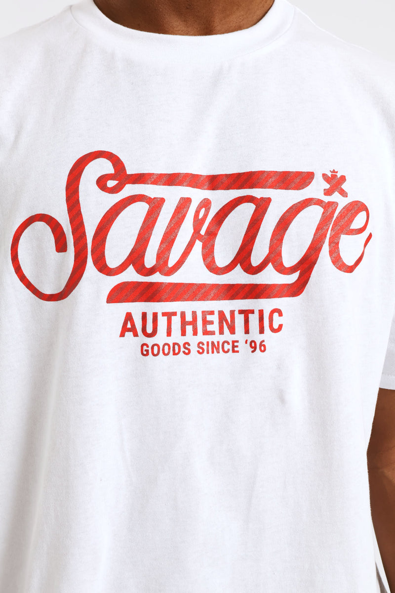 Ora Basic Print Tee - White