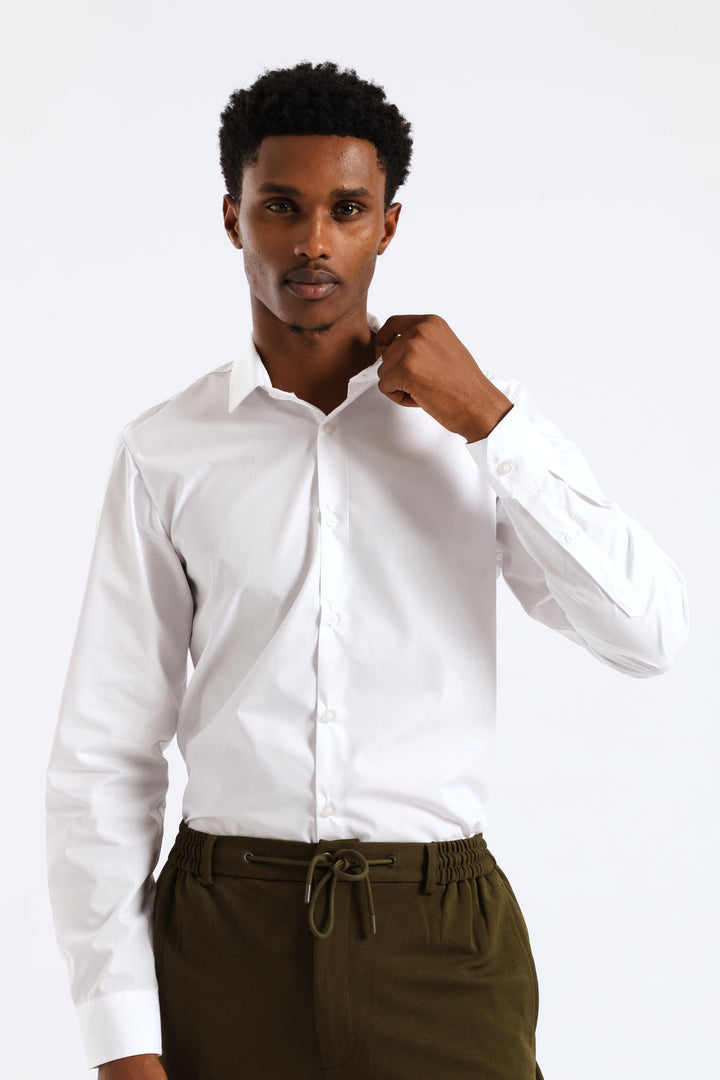 Easy Care Long Sleeve Shirt - White