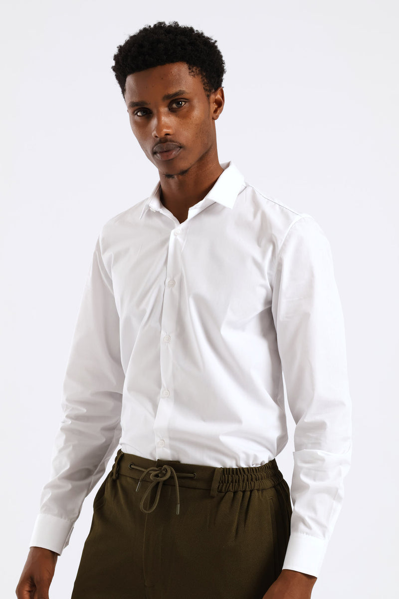 Easy Care Long Sleeve Shirt - White