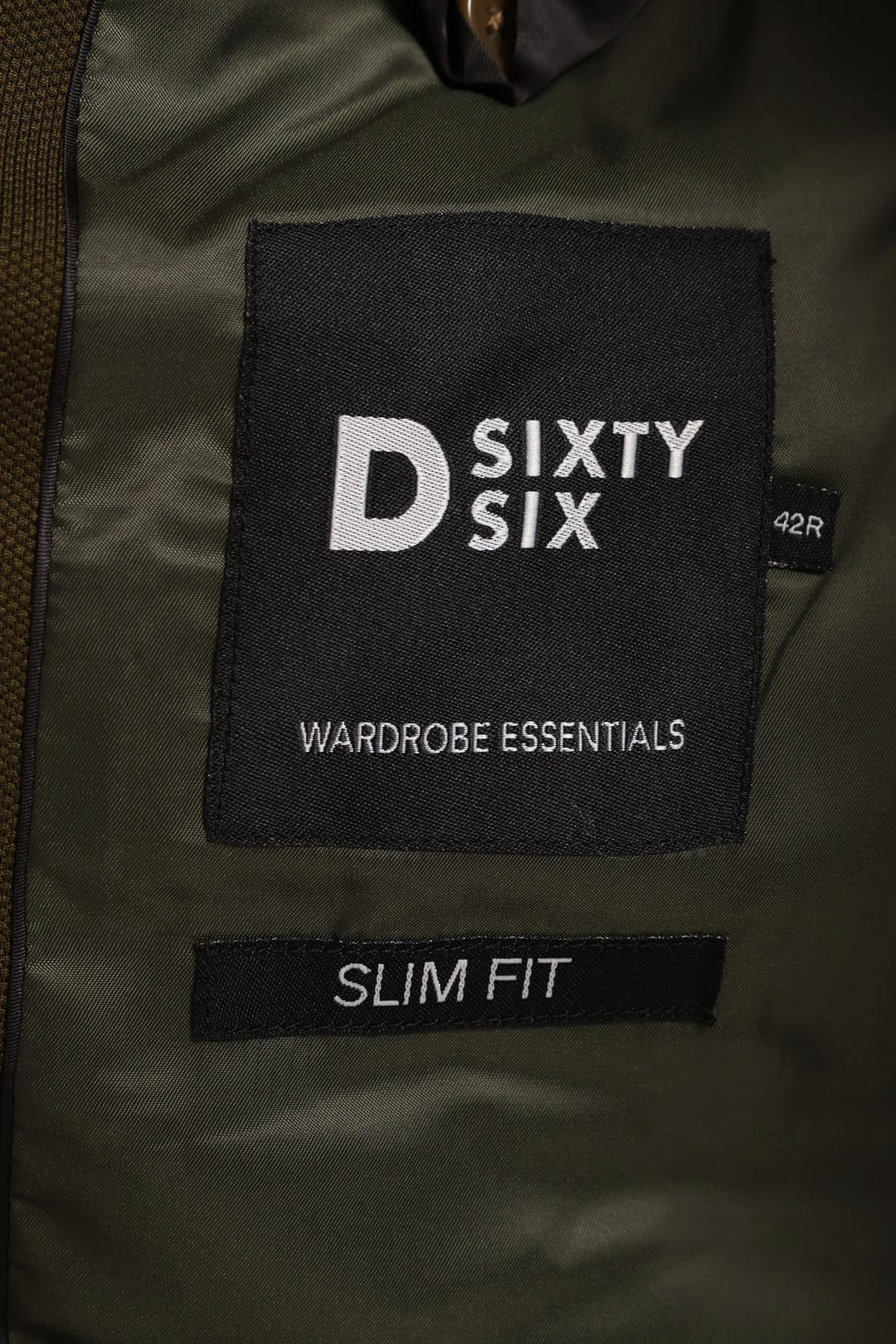 Textured Stretch Suit Jacket - Olive