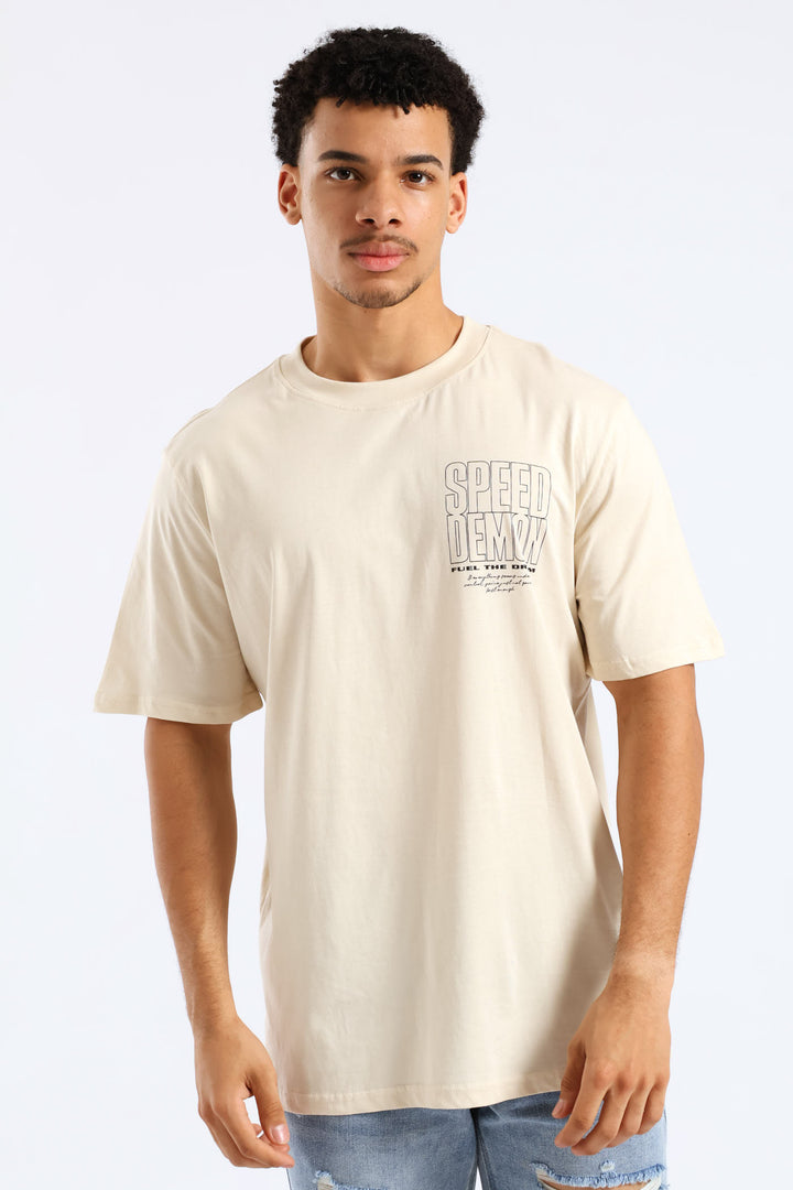 Speed Demon Tee - Ecru