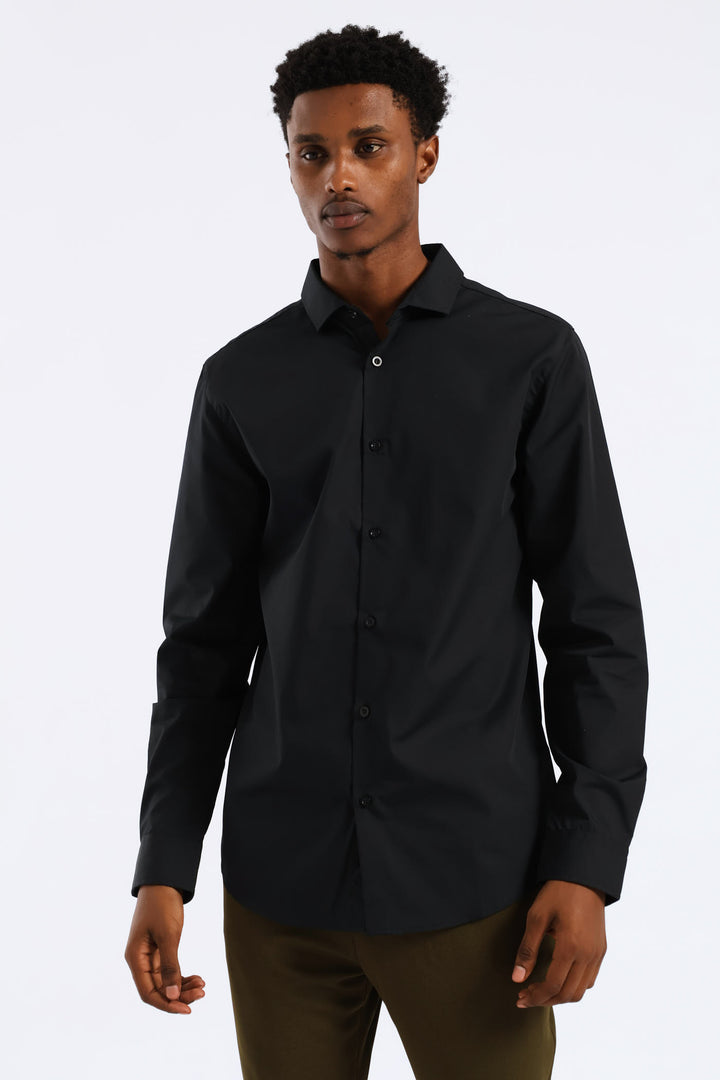 Easy Care Long Sleeve Shirt - Black
