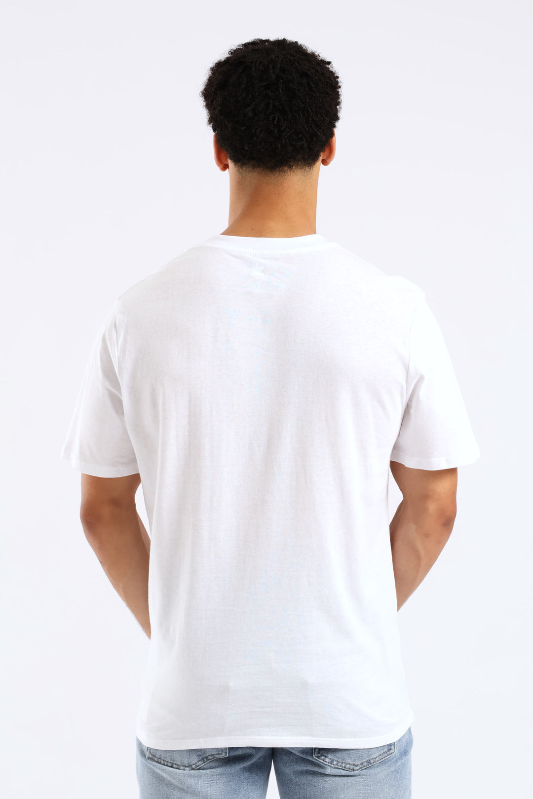 Basic Palm Tree Print Tee - White