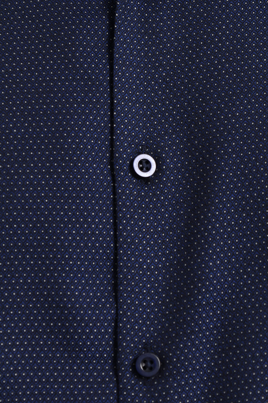 Slim Diamond Spot Textured Shirt - Navy