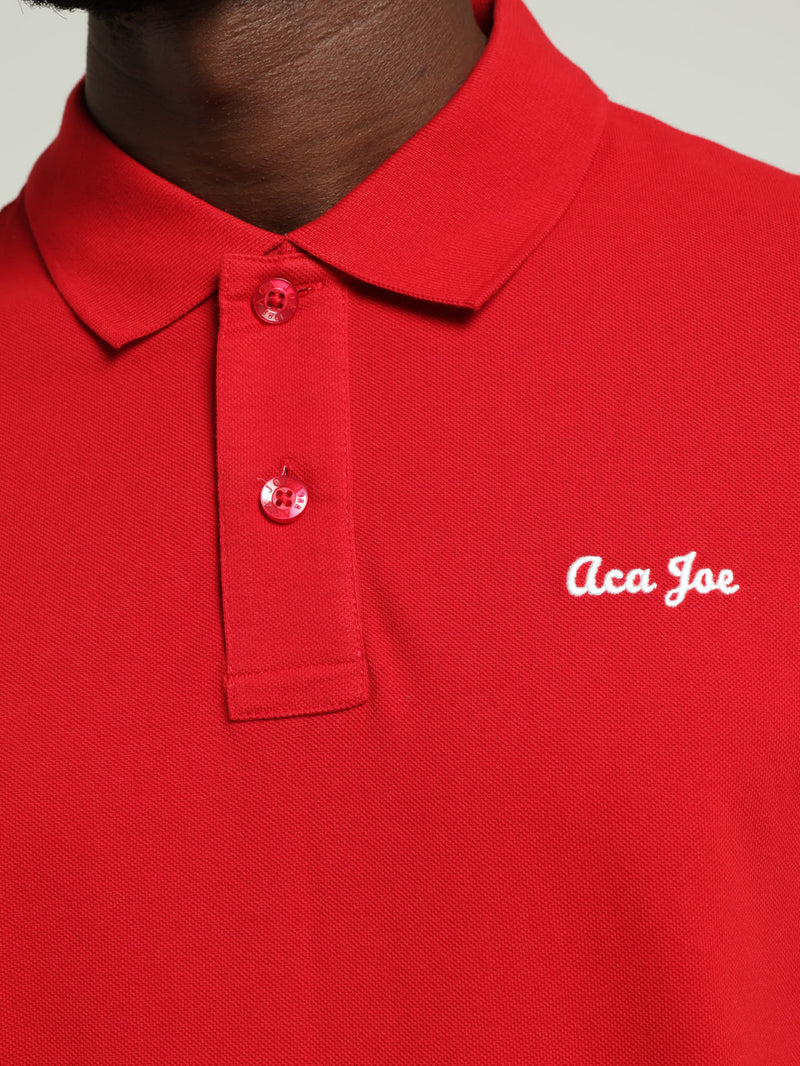 PIQUE REGULAR FIT GOLFER - RED