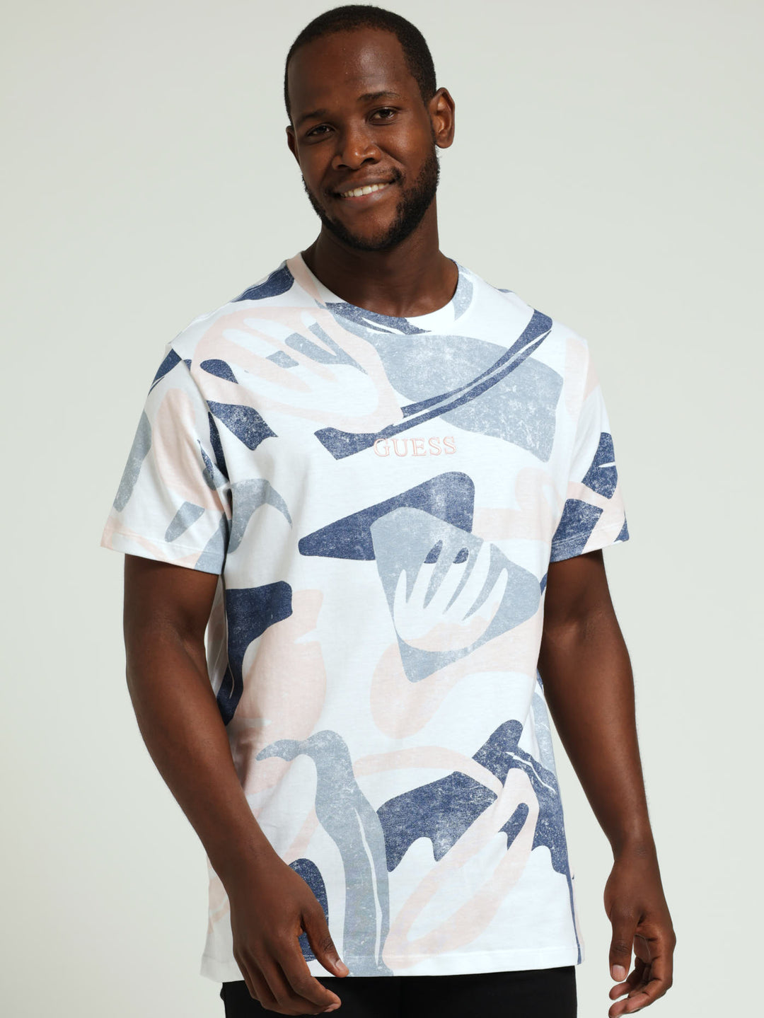 Short Sleeve Print Tee - White