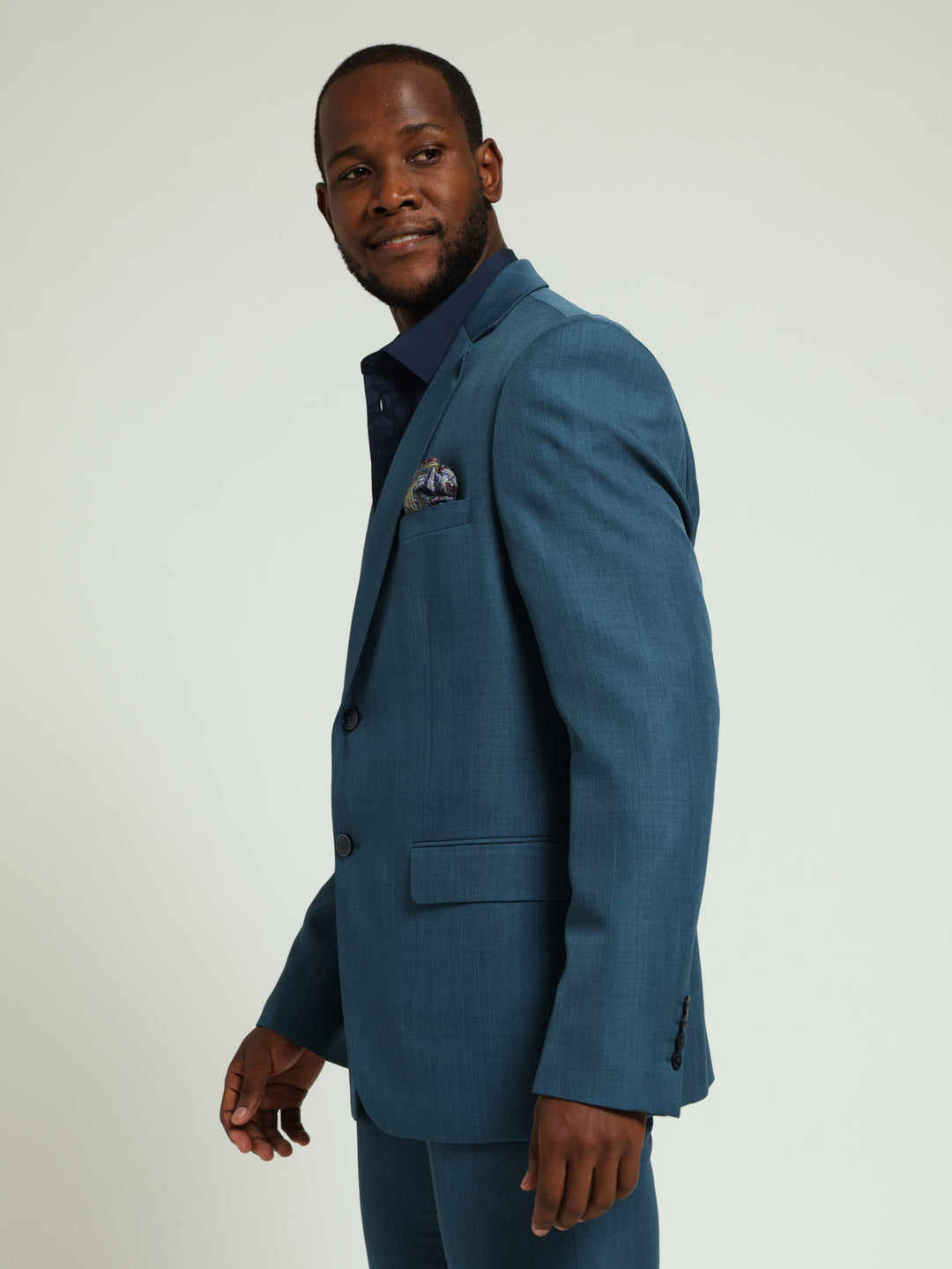 Regular Essential Suit Jacket - Teal