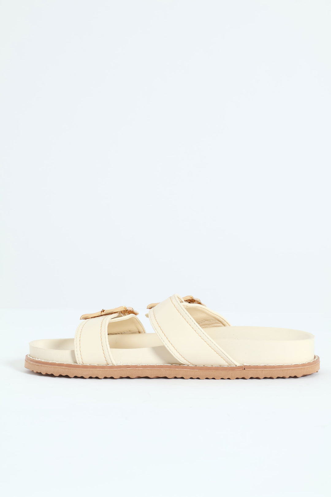 Bamboo Buckle Detail Sandal - Off White