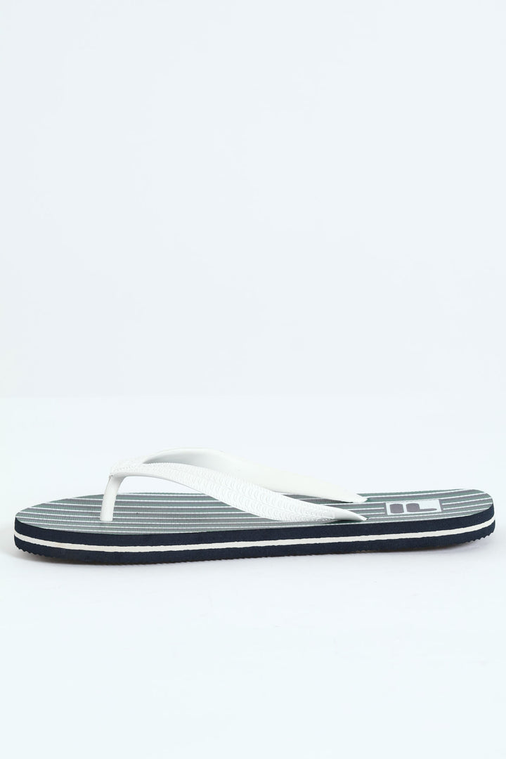 Noah Striped Print Flip Flop - Green