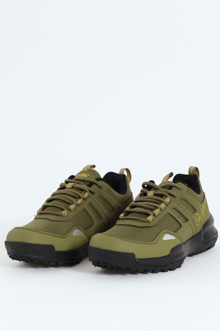 Barchan Closed Toe Lace Up Shoe - Olive