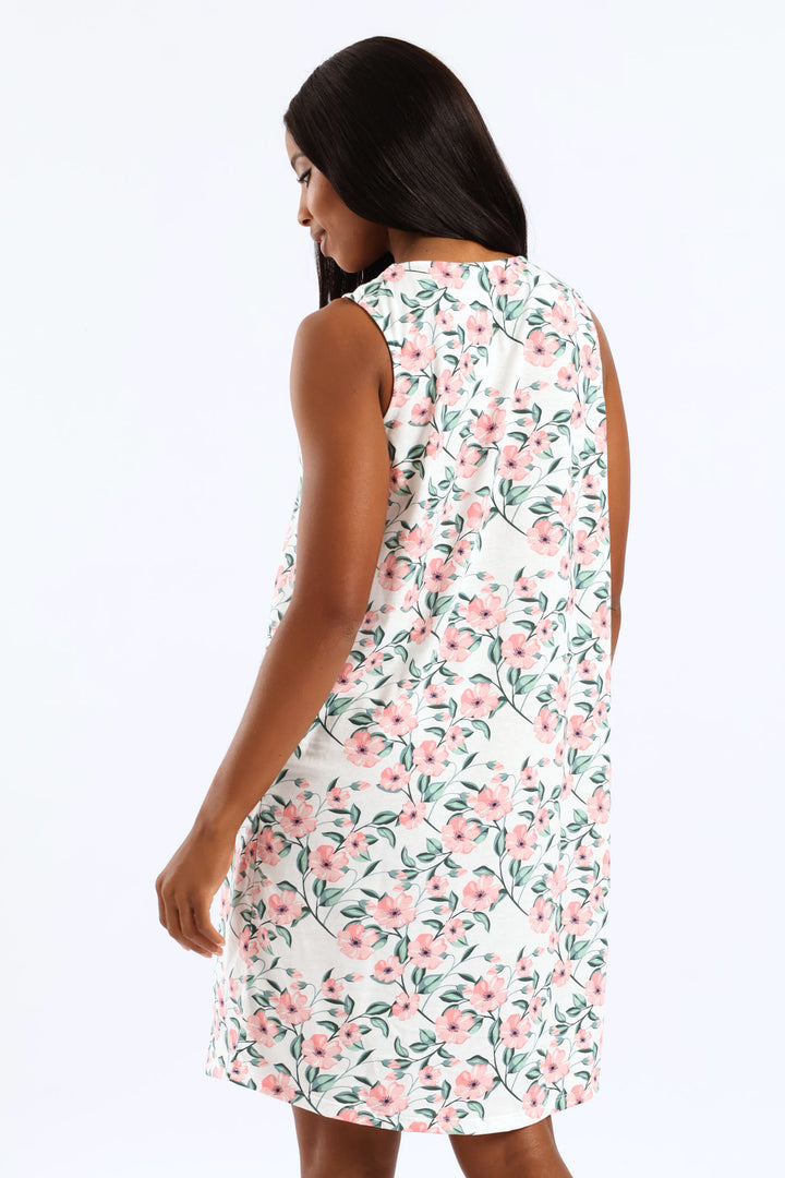 2 Pack Peony Sleepshirt - White/Pink