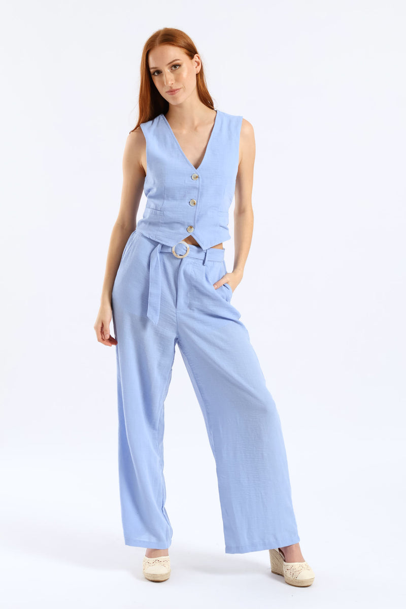Classic Tailored Waistcoat - Periwinkle