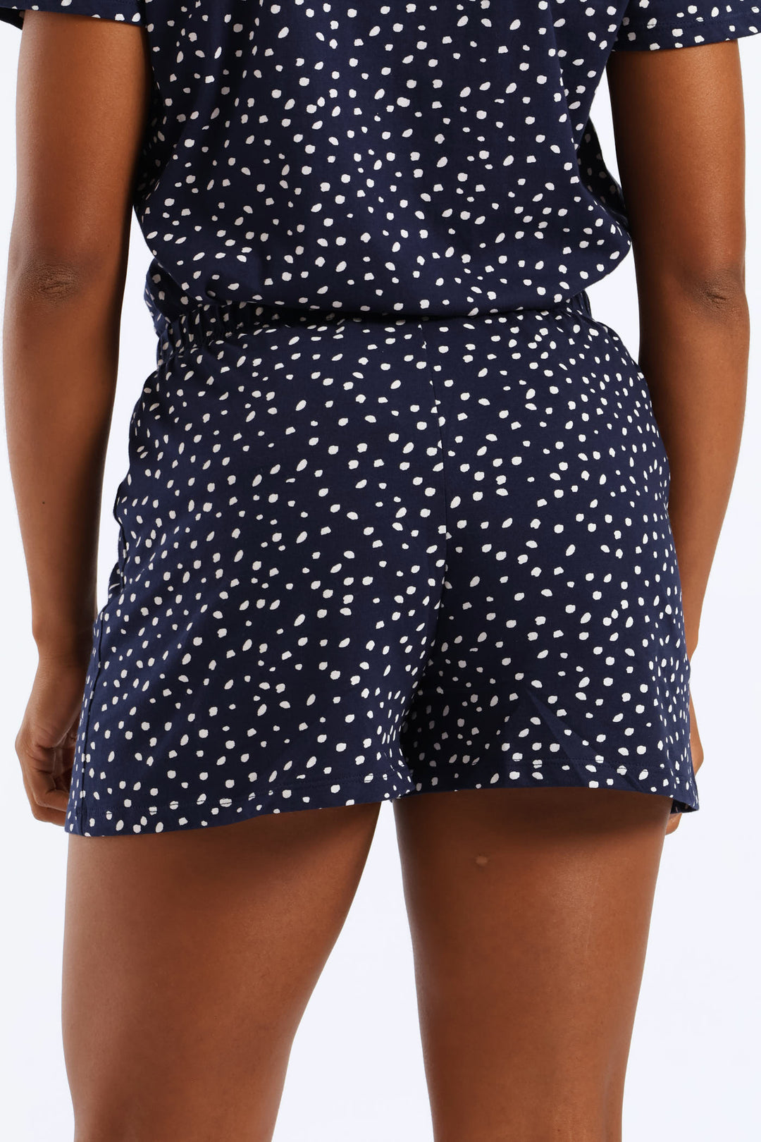 Spots Sleep Short - Navy/White