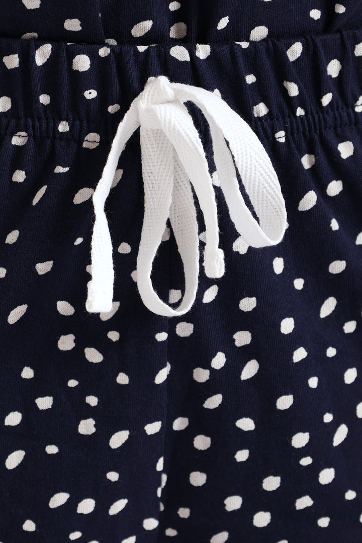 Spots Sleep Short - Navy/White
