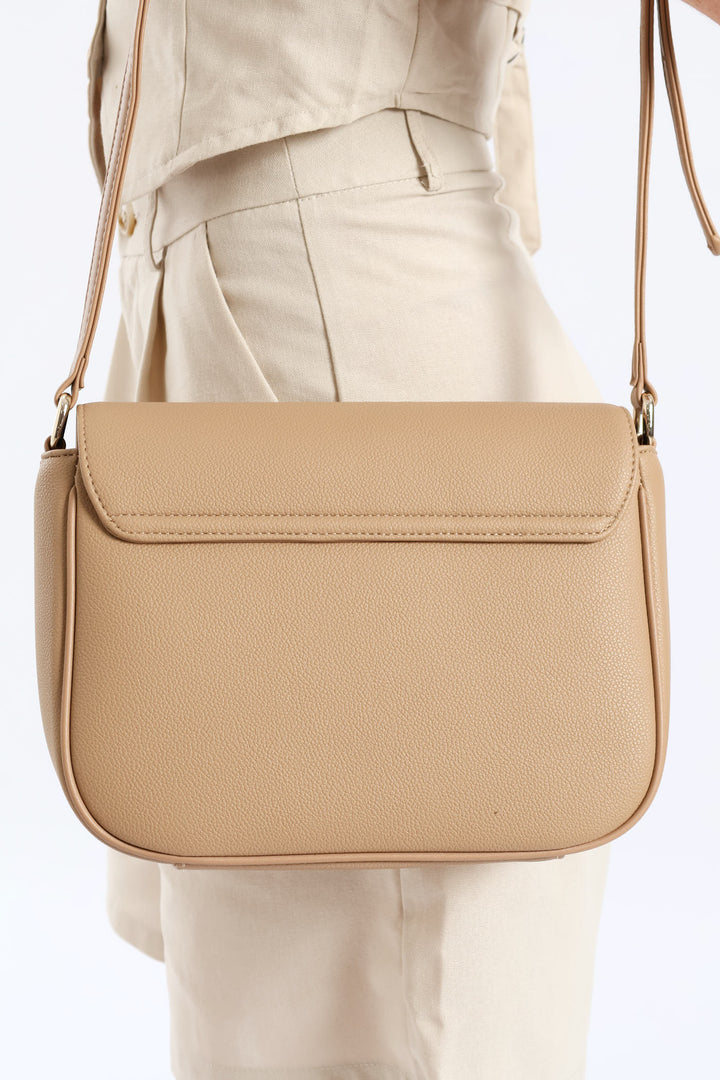 Carlton Flapover Slingbag - Hazelnut