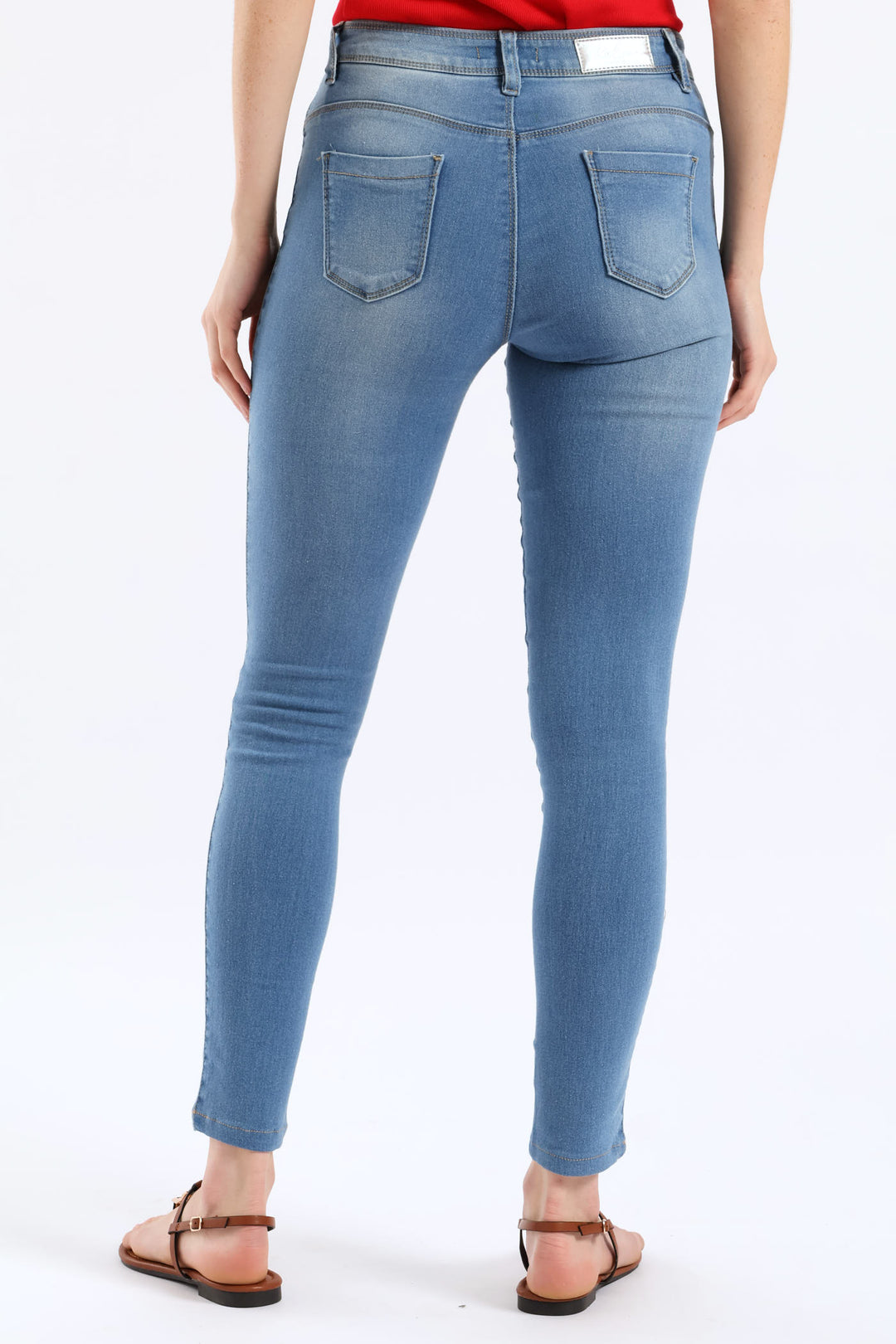 Push Up High Waist Skinny Denim - Light Wash