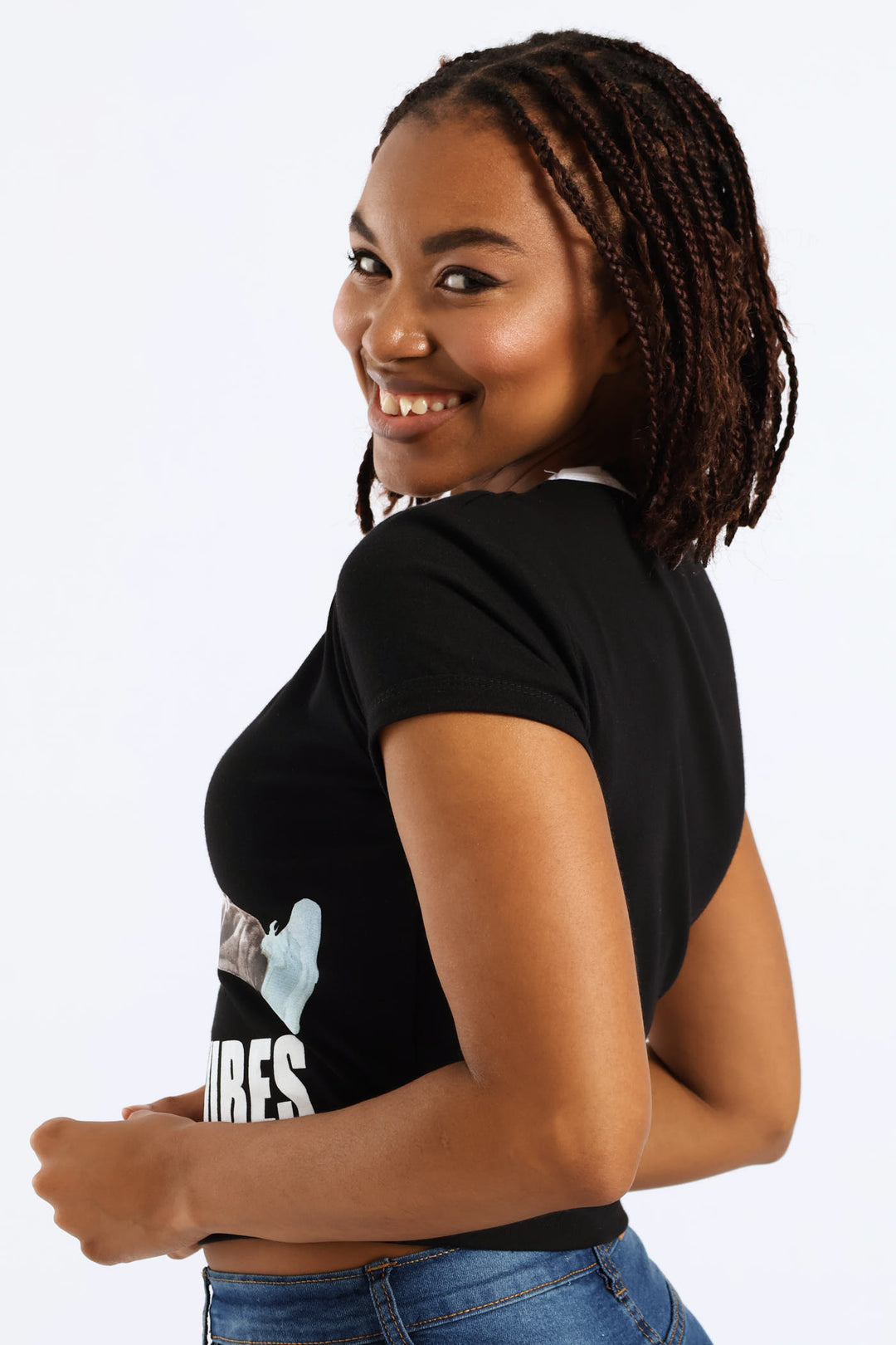 Ringer Teddy Baby Tee - Black