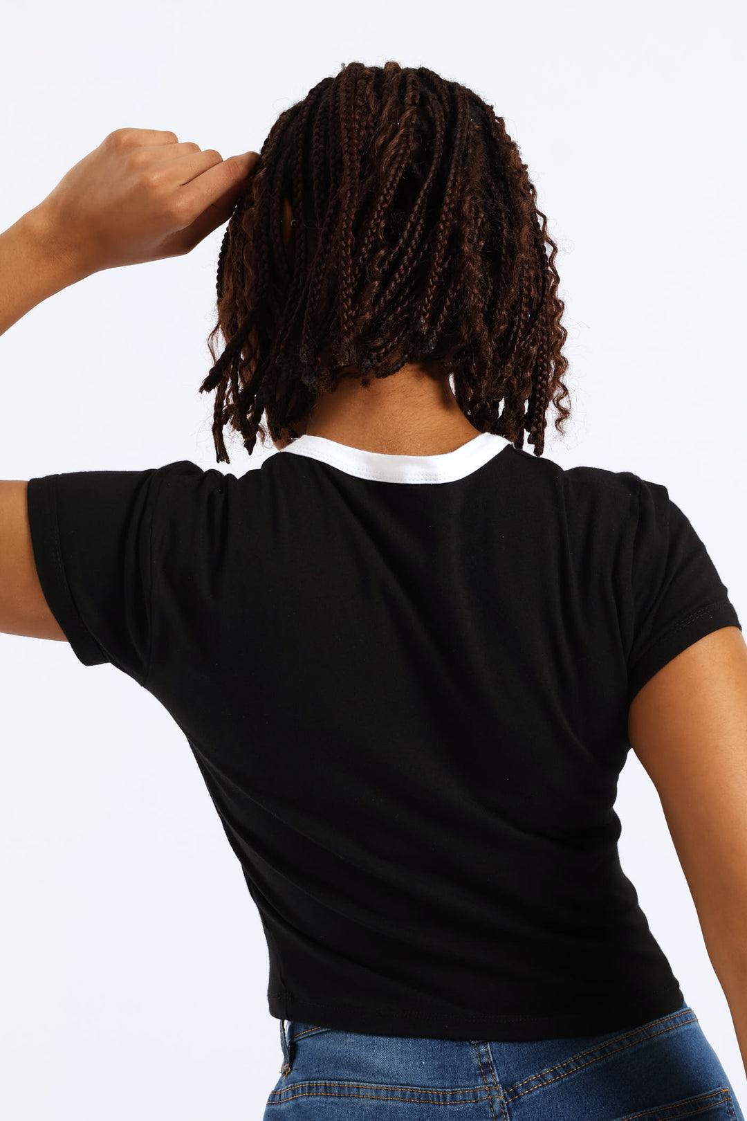 Ringer Teddy Baby Tee - Black