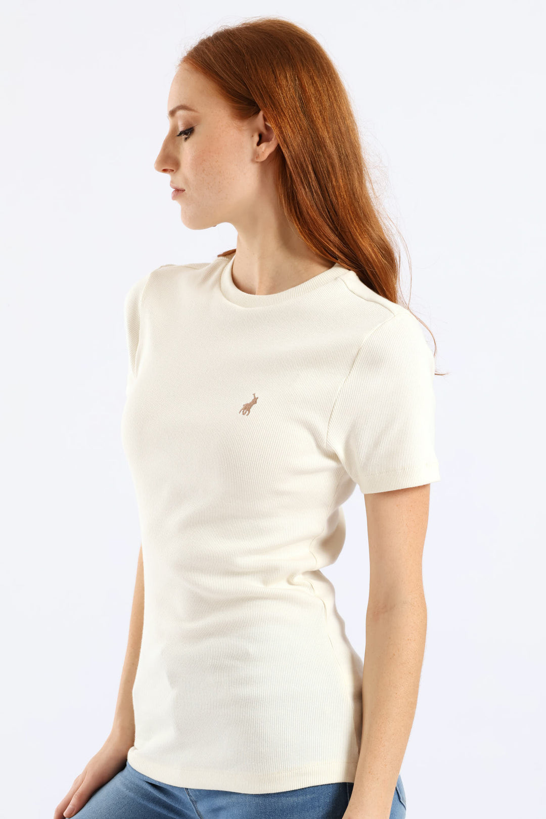 Lucy Ribbed T-Shirt - Off White