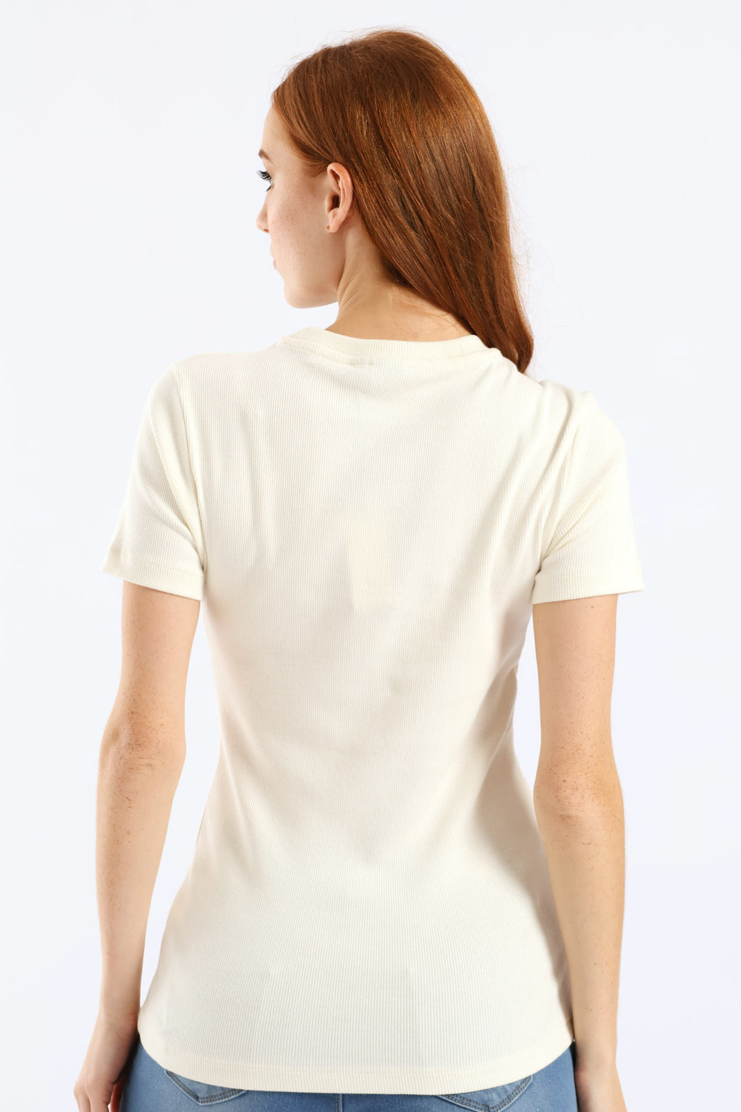 Lucy Ribbed T-Shirt - Off White