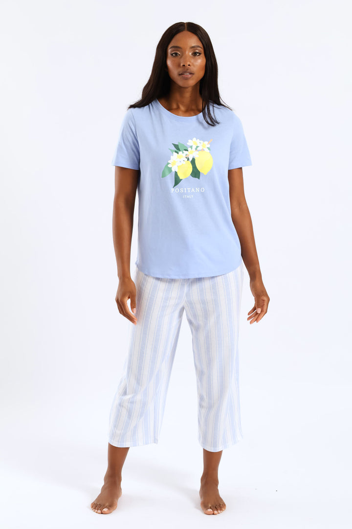 Positano Capri Knit Set - Blue