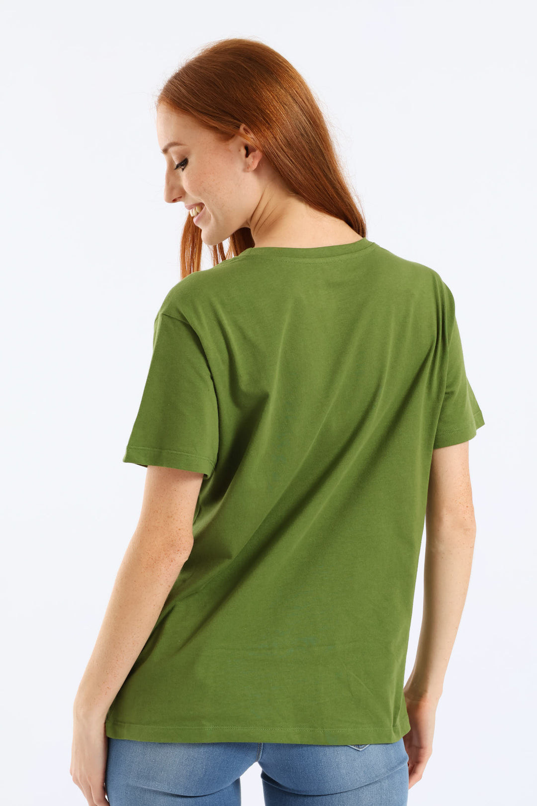 Joyful Existence Foil Square Tee - Deep Chartreuse
