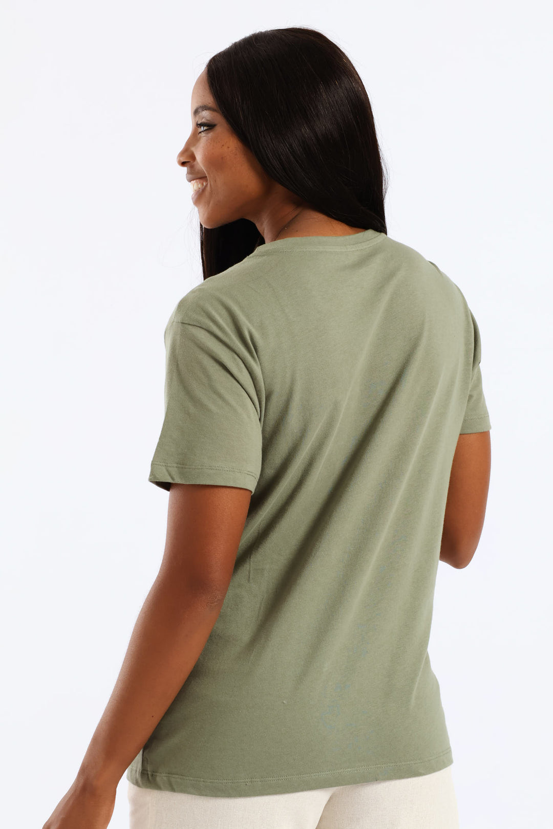 Beautiful Woman Foil Tee - Sage