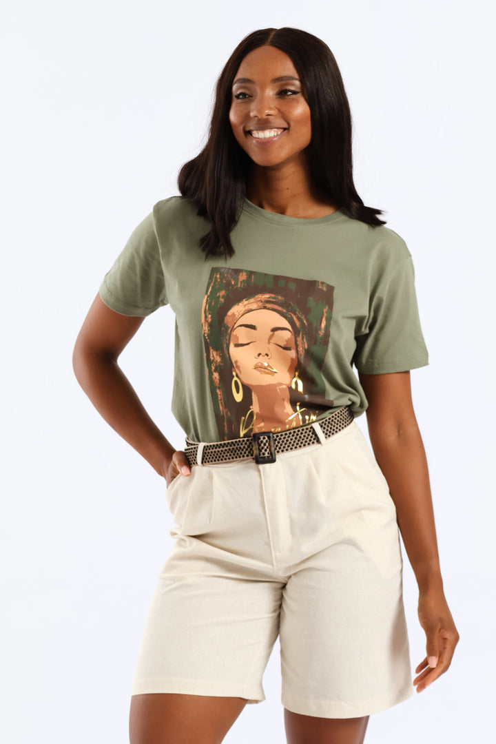 Rafia Belted Pleated Bermuda Shorts - Oatmeal Melange