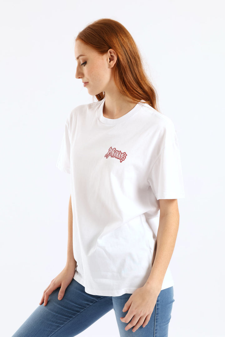 Lil Bear Oversized Tee - White