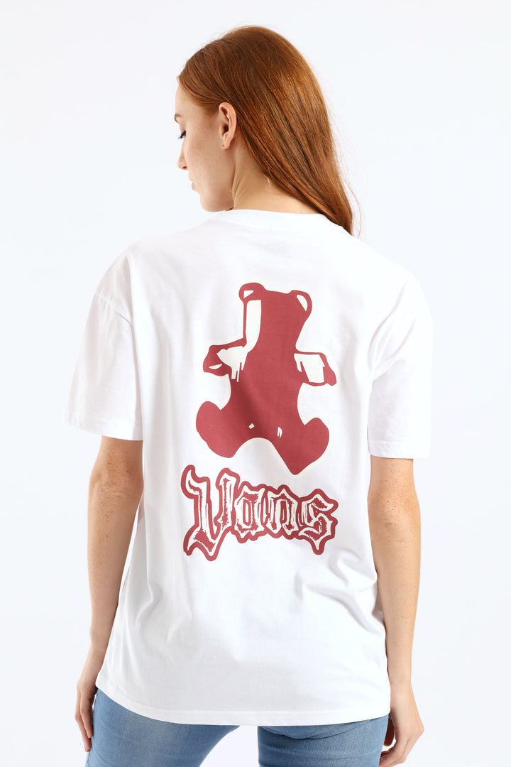 Lil Bear Oversized Tee - White